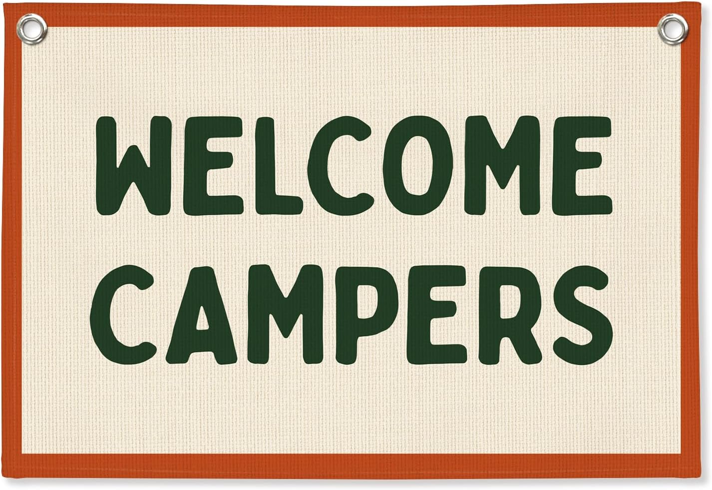 Camp Banner, Welcome Campers Camping Classroom Decor, Summer Camp Decor, Camping Flag Party Banner Decoration, Classroom Bedroom Nursery Playroom Toddler Decoration 30x20 Inch