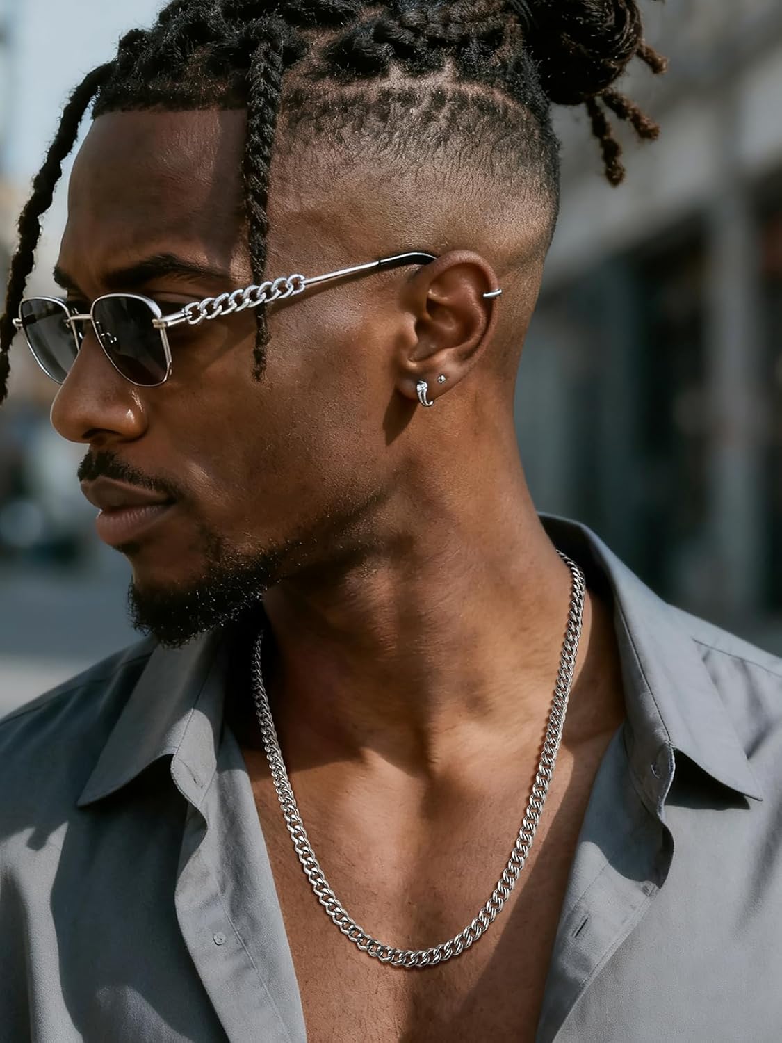 Richsteel Cuban Link Chain for Men, Mens Stainless Steel Miami Curb Chains Necklace 6/9/12mm Width Gold/Silver/Black Plated Non-Tarnish Trendy Jewelry 18-30 Inch - Image 8