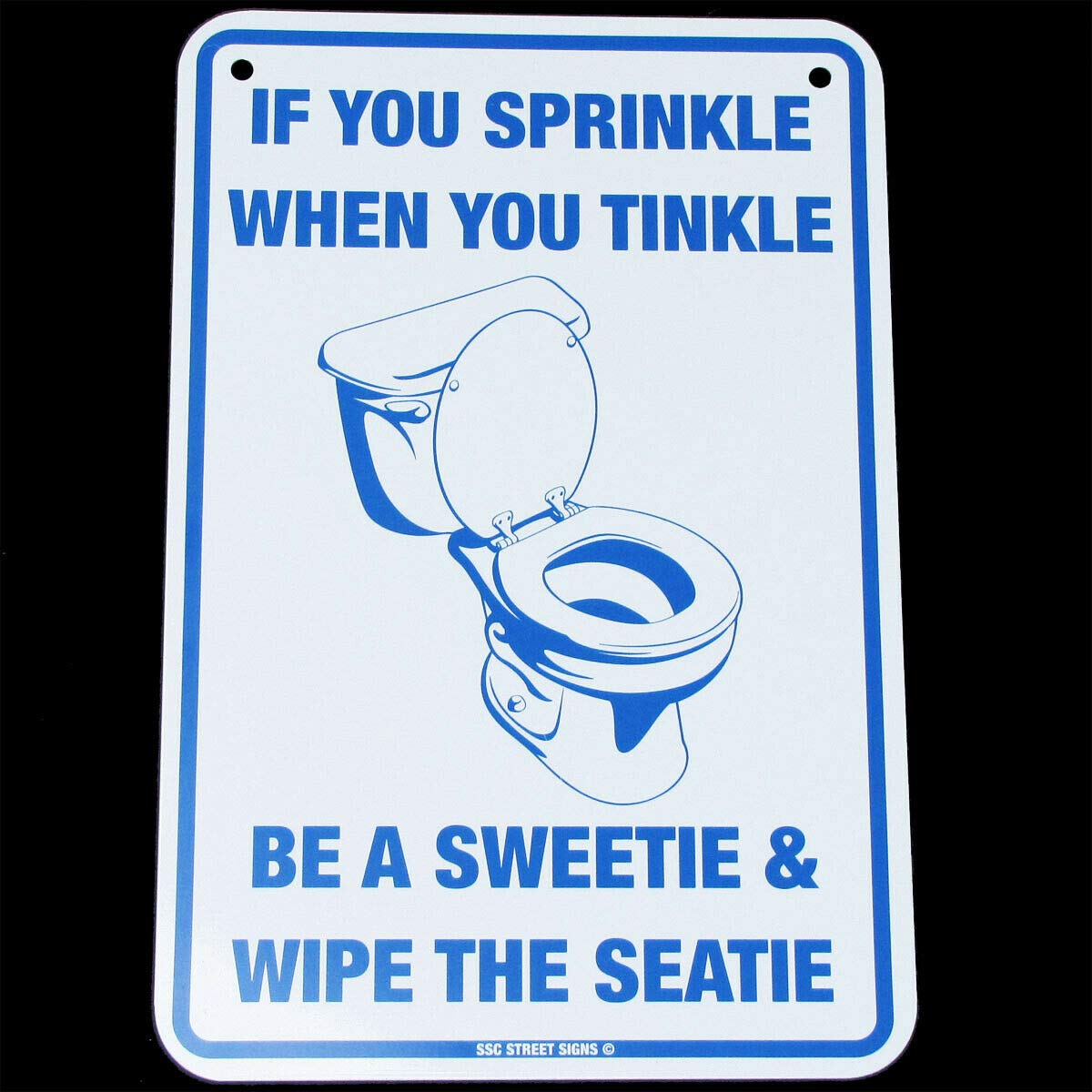 Kueprae A330 If You Sprinkle When You Tinkle/Pee Tin Bathroom Metal Sign Home Wall Decor 8X12 Inch Inch