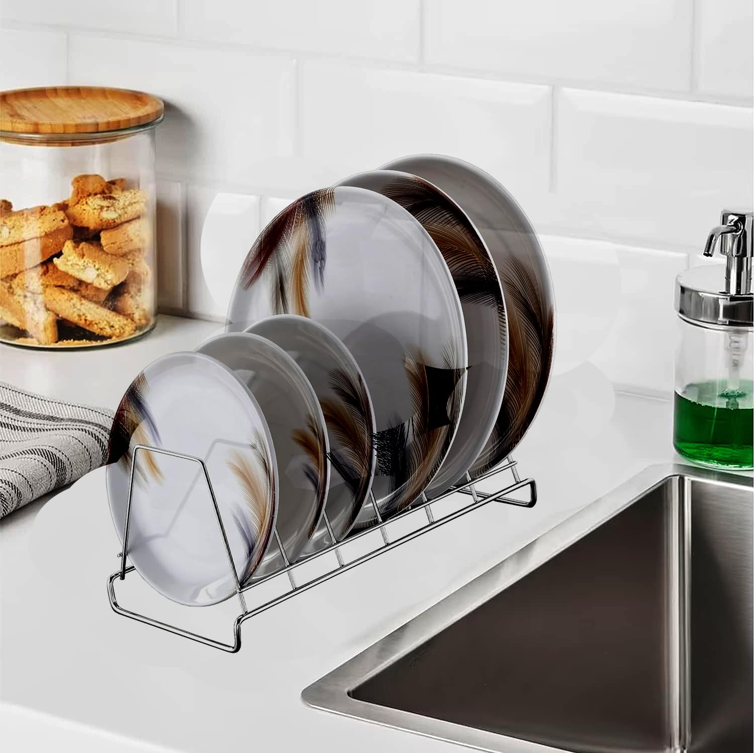 Stainless Steel Plate Stand - Organize Your Kitchen -7