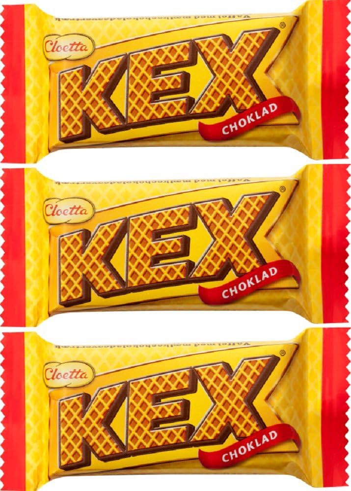 Cloetta Kex Choklad - Swedish Milk Chocolate Filled Mini Wafers - Bulk Candy 195g