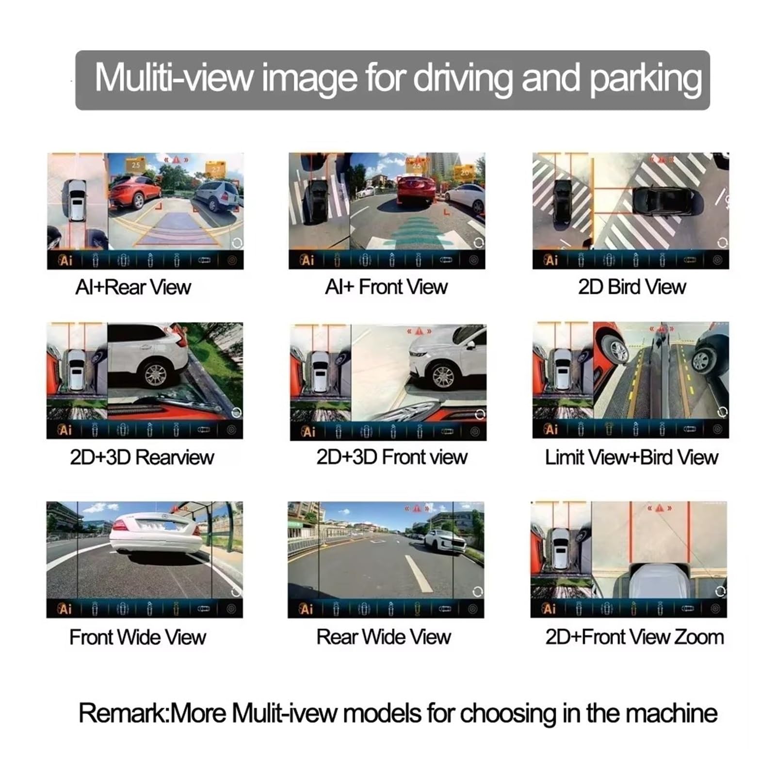 Rückkamera Für Android Radio Car 3D Ai 360 Surround View Vogelansicht Kamera Mit Kalibrierungstuch / 64G USB/Schocksensor Rückfahrkamera