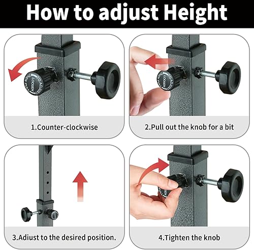 Miniatura 8 de Adjustable Height Dip Bar Station, Heavy Duty Dip Station Push Up Bar for Home Gym,Multi-function Dip Station Pull Up Bar Full Body Strength