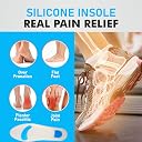 JYNX Comfort Silicone Gel Insole for Shoes | Arch Support Cushioning Insoles for Men, Women | Pain Relief, Soft Bouncy Feel, Safety Walking Running, Sports, Formal -1 Pair (L (UK Size 8-9.5)) gallery image