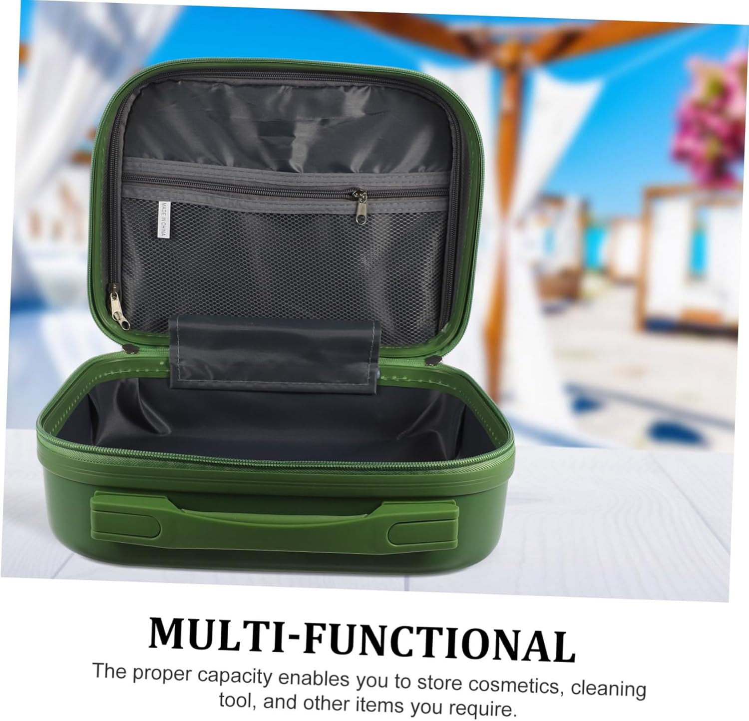 Portable Makeup Suitcase Box Cosmetic Organizer Storage Holder Durable Capacity for Travel Office and School Use