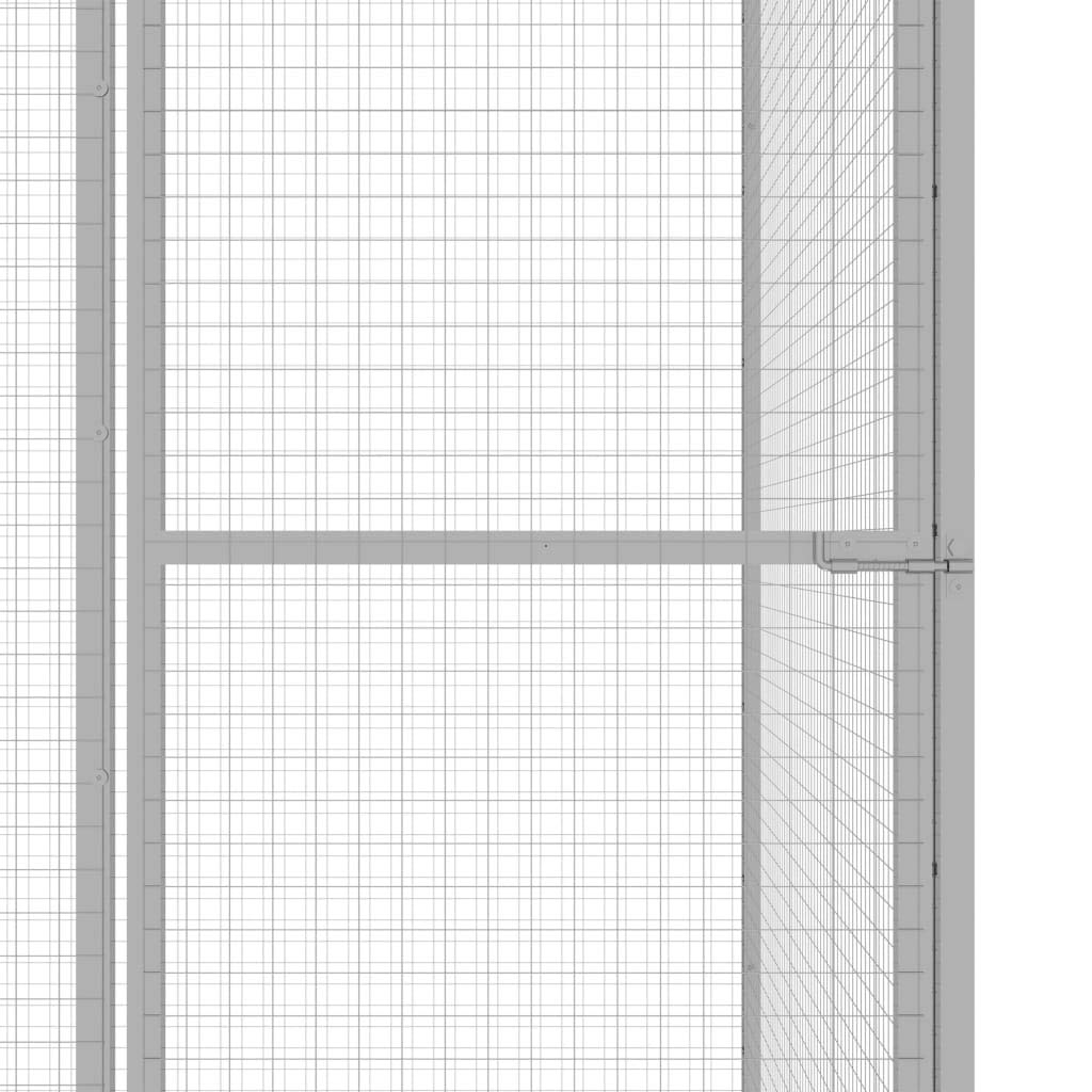 Cage pour chat 3x1,5x1,5 m Acier galvanisé