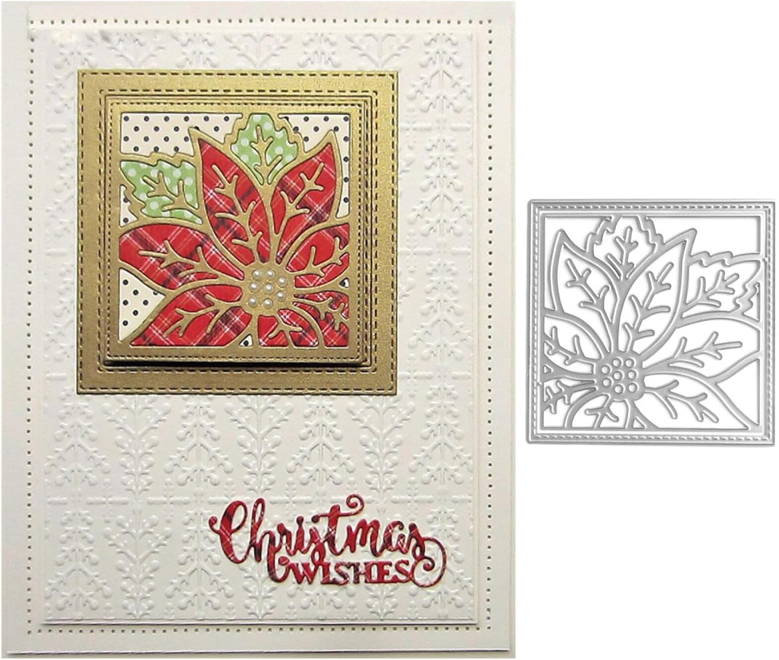 Square Frame Dies for Card Making Rectangular Flower Frame Metal Cutting Dies for DIY Scrapbooking Paper Crafting Handmade Crafts Embossing Stencil Die Cuts Punch Template Molds Arts Projects