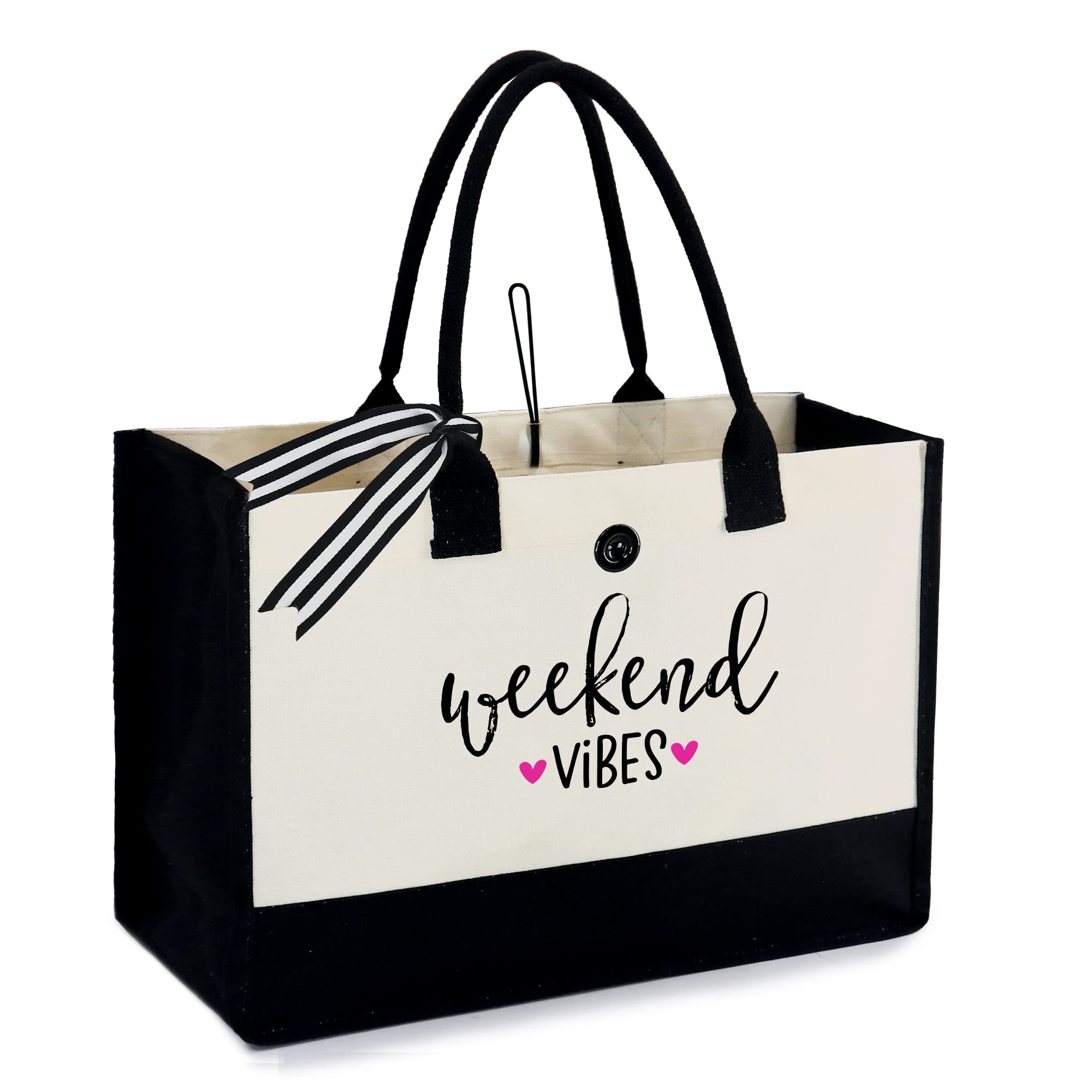 BeeGreenWedding Gifts 13oz Canvas Beach Bag Personalized Gifts with Inner Pocket For Bachelorette Party Favors Travel