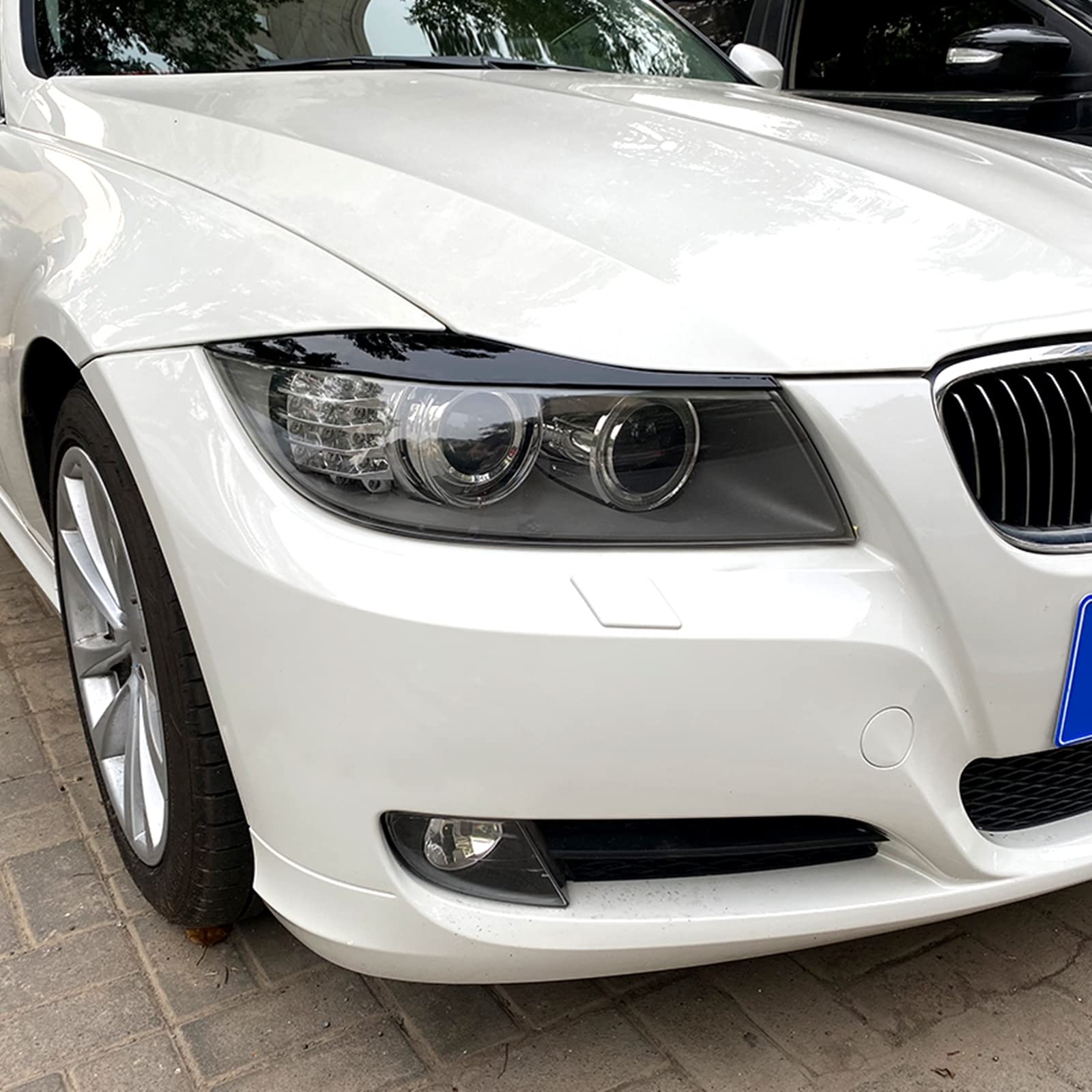 Per BMW Serie 3 E90 E91 2005-2012 Copertura di Rifinitura Palpebra/Sopracciglio del Faretto Anteriore dell'Auto