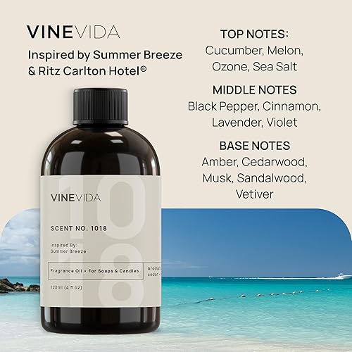 Miniatura 1271 de VINEVIDA [4 onzas] Aceite de fragancia de madera de teca de caoba para fabricación de velas y fabricación de jabón, aromas de velas prémium para