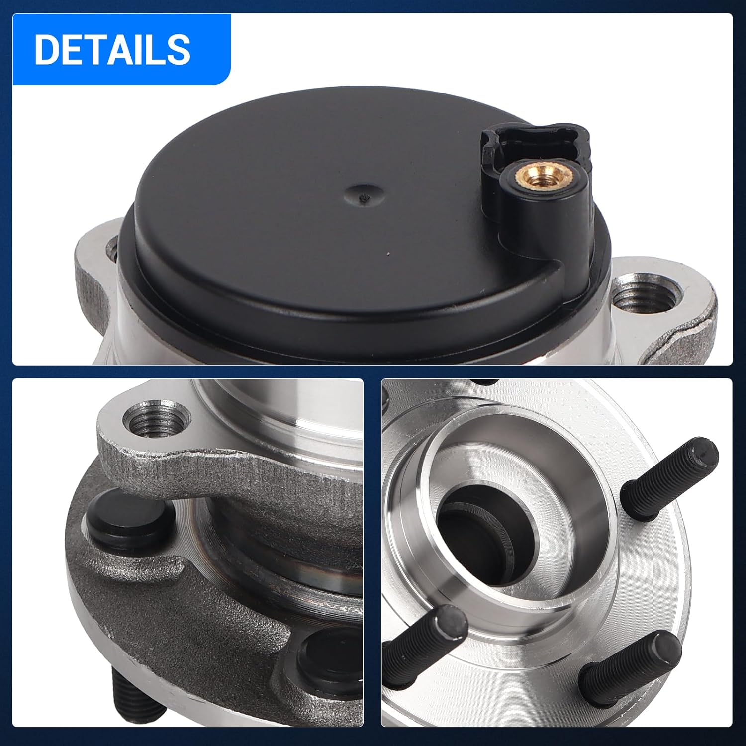 Autoround 512497 Rear Wheel Bearing and Hub Assembly Compatible with Ford Fusion FWD 2014-2020, Police Responder Hybrid, SSV Plug-In Hybrid 2019-2020, Lincoln MKZ FWD 2014-2016, 5 Lug