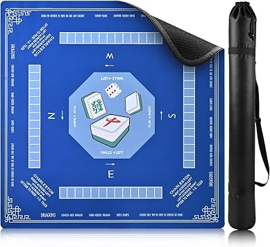 Goldge Mahjong Table Mat - 32" x 32" Mahjong Mat | Waterproof Non-Slip, Ideal for Table Games, Cards, Dominoes, and Board Games