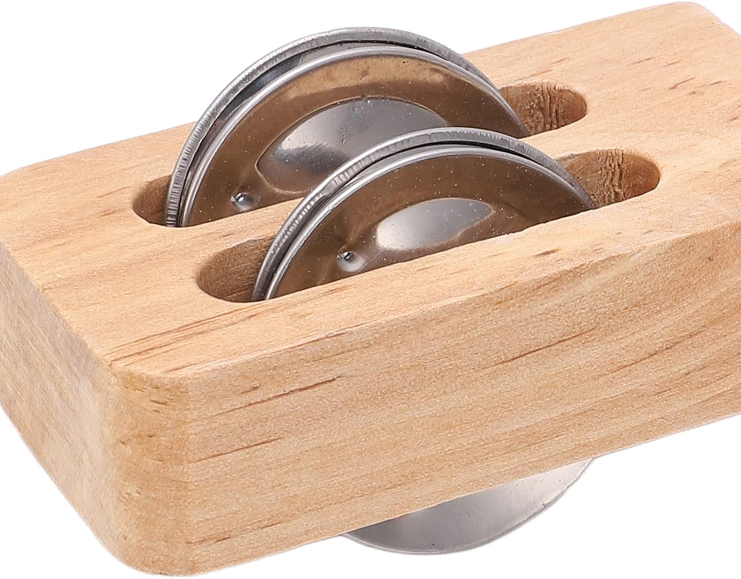 Jingle Sticks Hand Percussion Instrument Wooden Mini for Adults Classroom Rhythm Coordination Holiday Party Music Therapy
