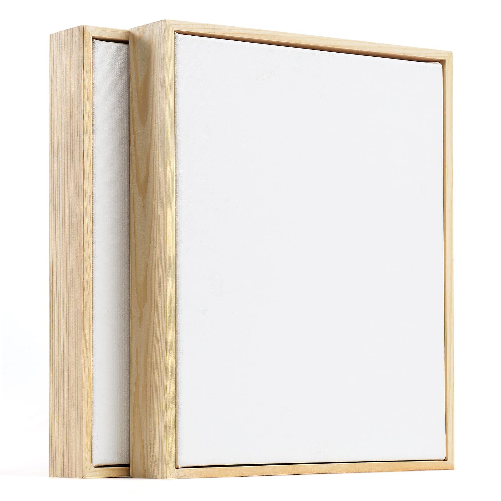 Colour Splash Stretched Canvas & Pinewood Frame-24x30cm (2pk)|3.8cm Deep Edge|4.8cm Frame|Linen & Cotton Blend Fabric|Triple-Layer 450gsm Gesso|Oil & Acrylic Painting|Durable Blank Canvas