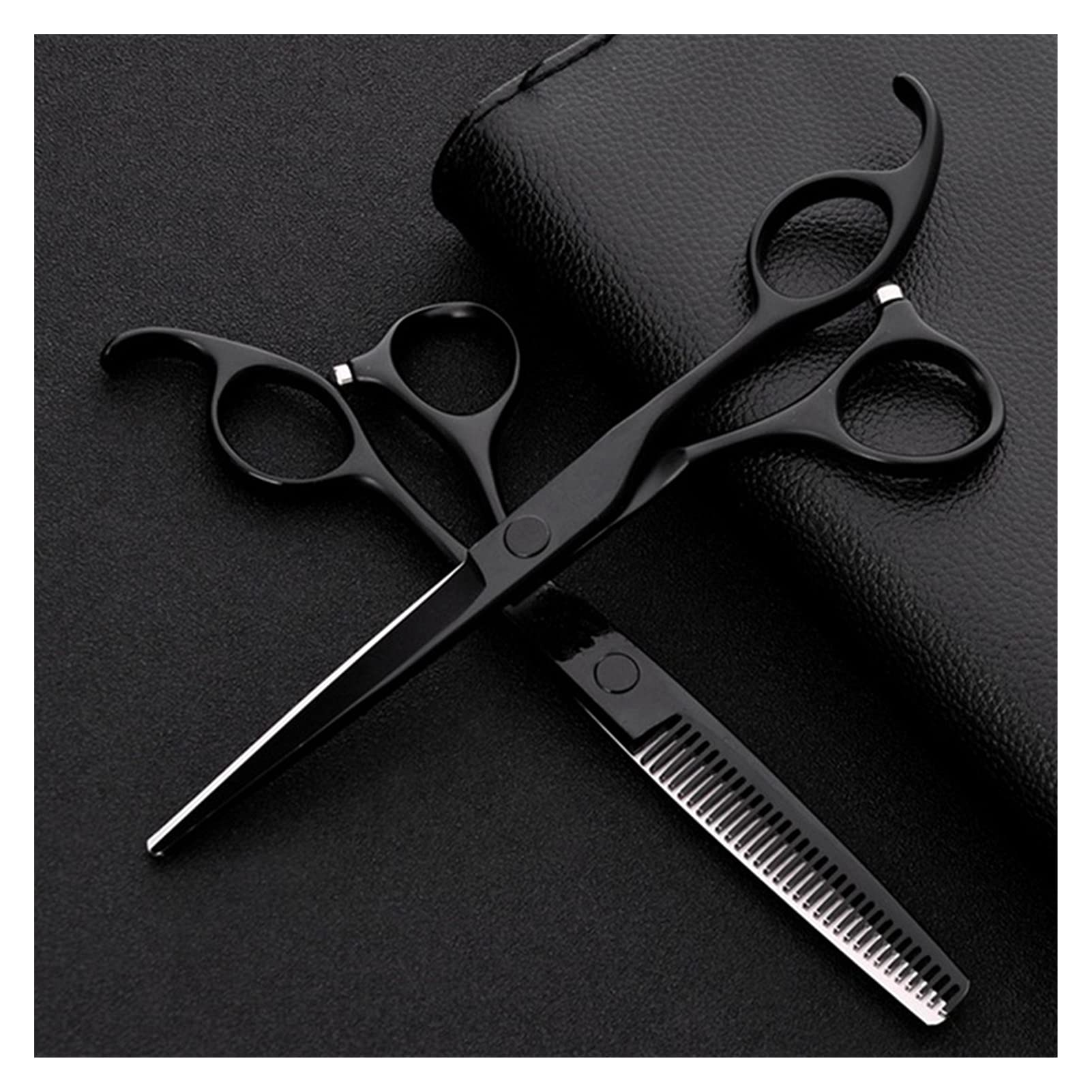 Ciseaux de barbier amincissants 6 pouces ensemble BlackHair pour coupe et coiffure