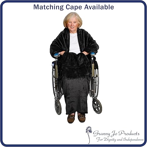 Miniatura 9 de Granny Jo Products Manta ligera para silla de ruedas, color gris carbón