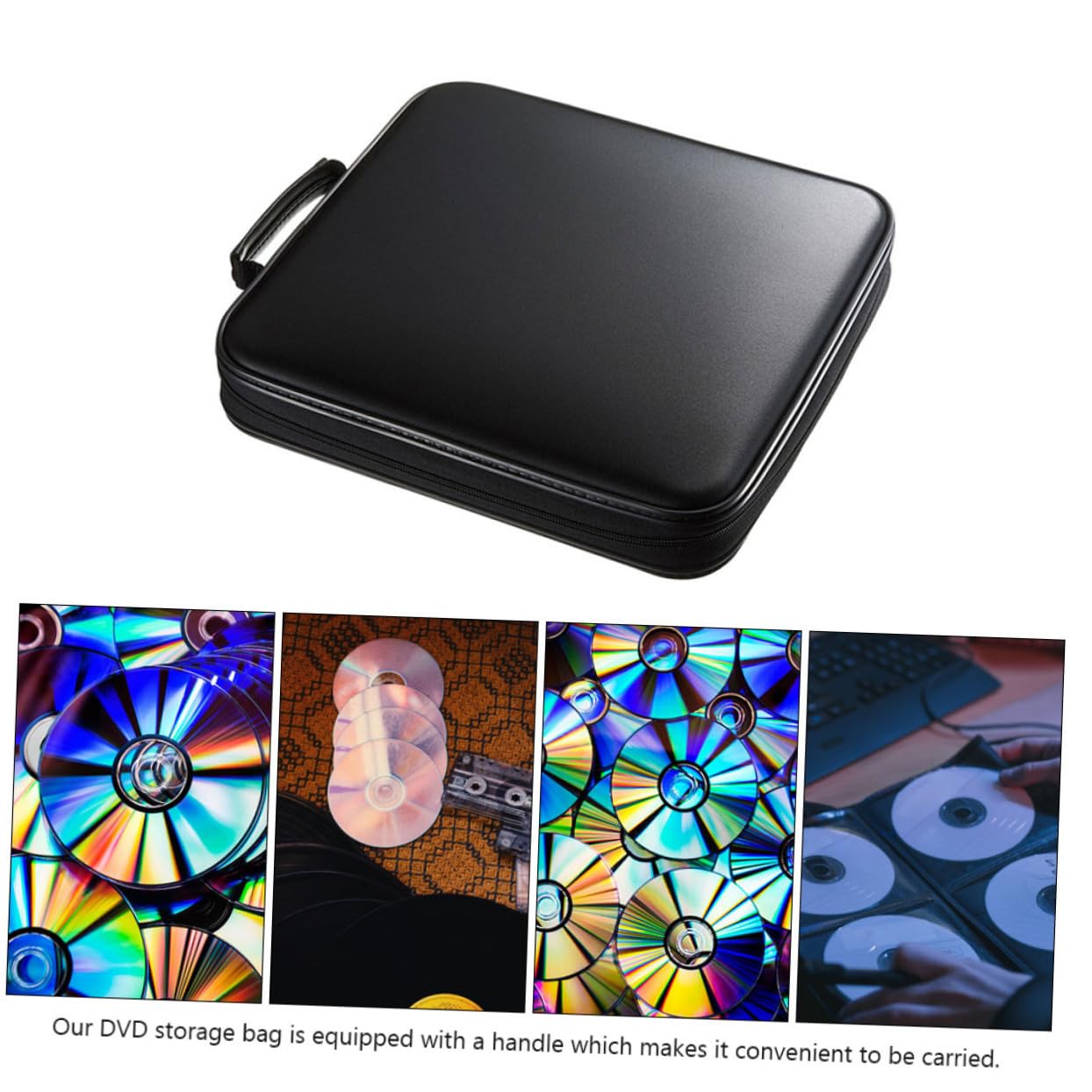 Custodia Portadischi Capacità Custodia Porta Dvd Resistente Borsa Porta CD per Auto Design Maniglia