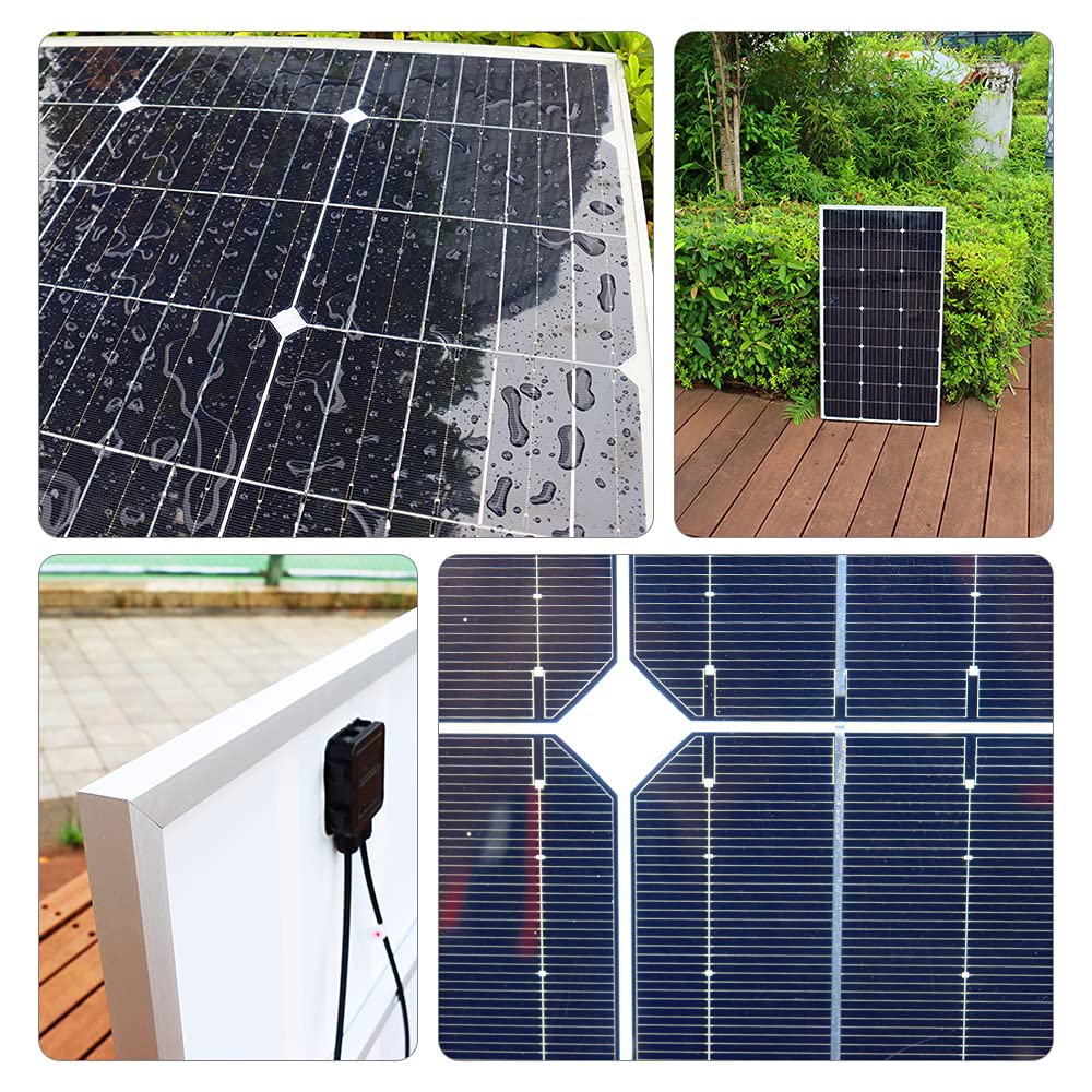 XINPUGUANG Kit pannello solare 12 V 100 W modulo monocristallino regolatore solare 10 A per roulotte, casa, camper, auto, Yacht, carica batteria 12 V