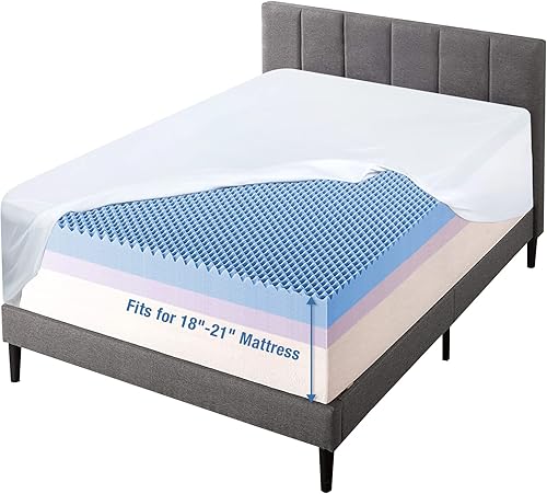 Bedecor Sábana bajera de bolsillo extra profundo tamaño King solo para colchón súper grueso de 18 a 21 pulgadas que se mantiene apretado, parte