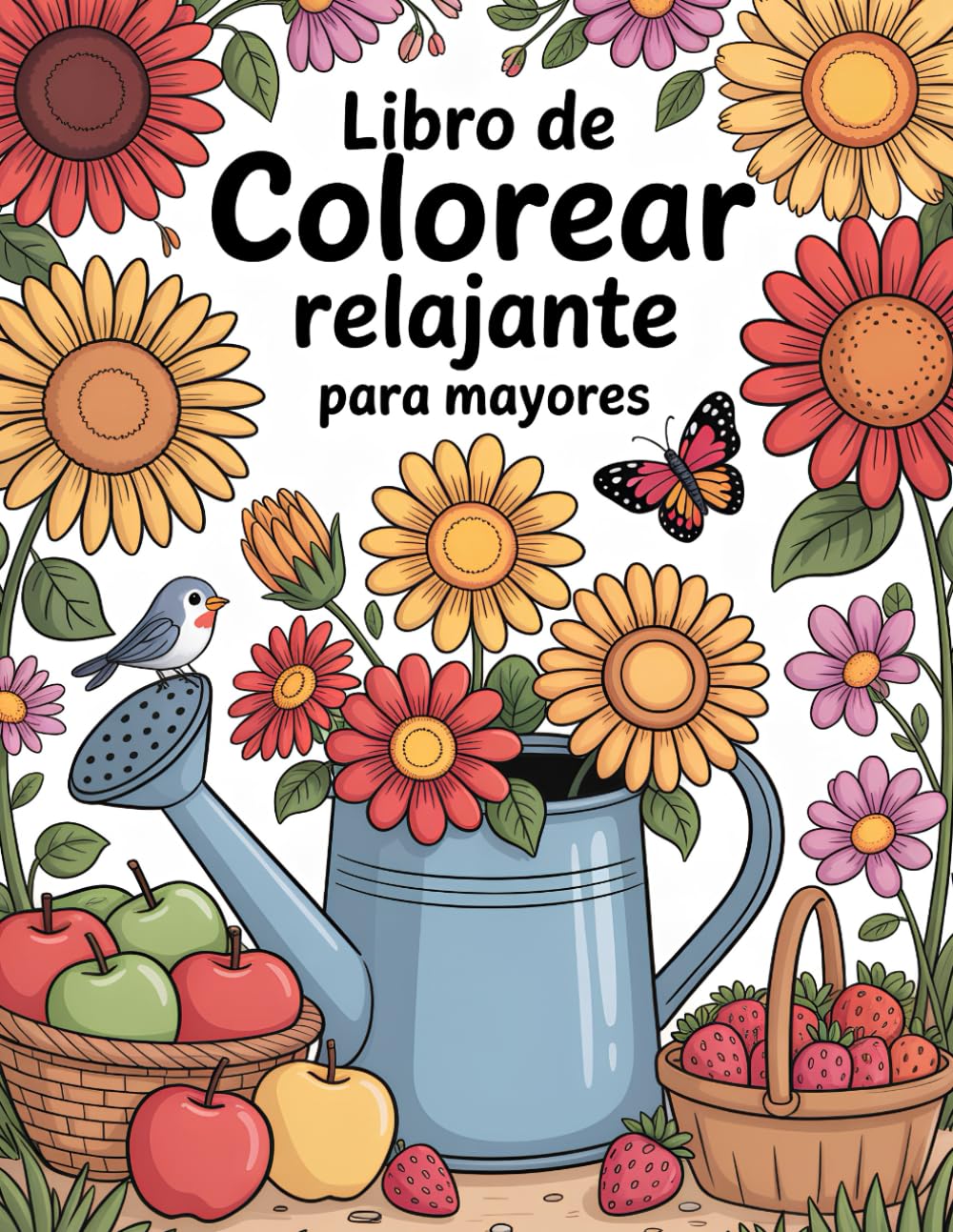 ٍّLibro de Colorear Relajante para Mayores: Un Libro para Colorear con Flores, Animales y Escenas Relajantes para Adultos Mayores