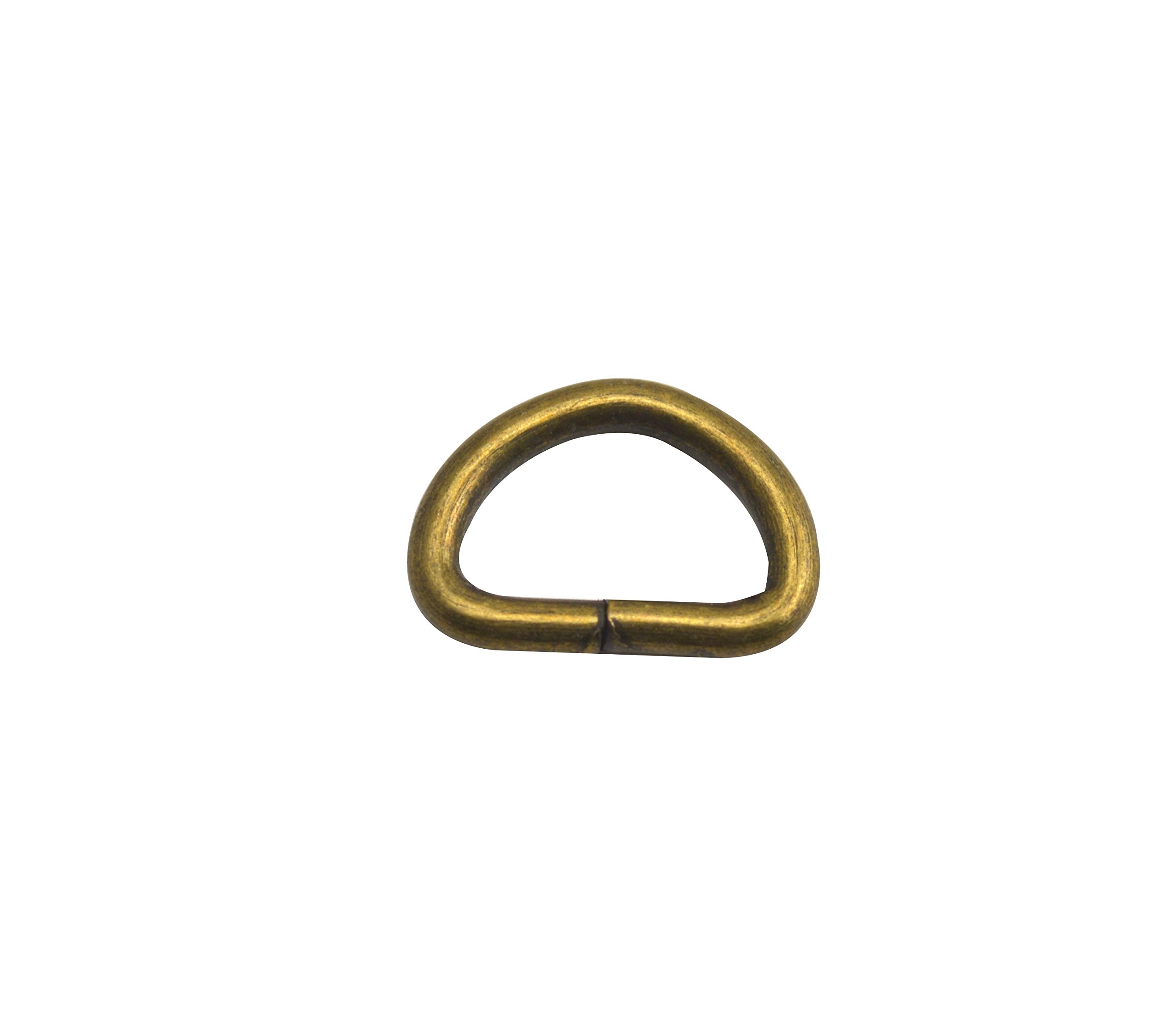 Wuuycoky 1" Inner Diameter Bronze D Rings Buckles D-ring Non-welded For Webbing Strapping Pack of 15