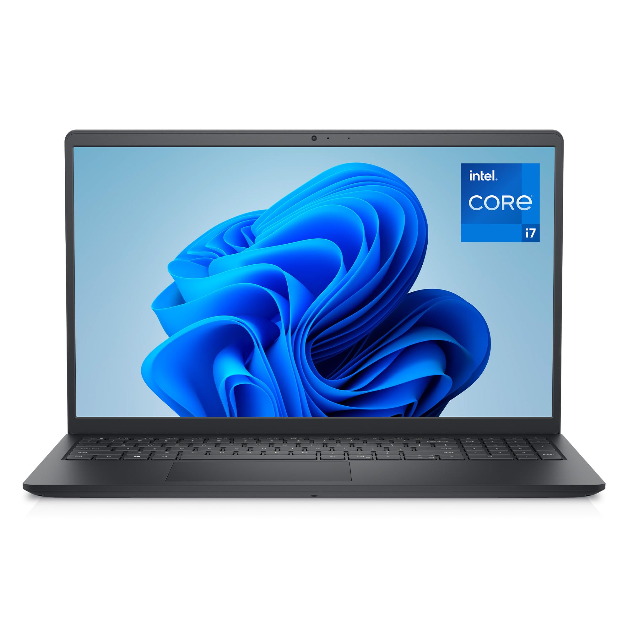 Dell 15 Laptop DC15250, 15,6 Zoll FHD 120Hz entspiegelt, Intel Core i7-1355U, 16GB RAM, 512GB SSD, Intel UHD Grafik, Windows 11 Home, QWERTZ Tastatur, Carbon Black (Netzteil separat erhältlich)