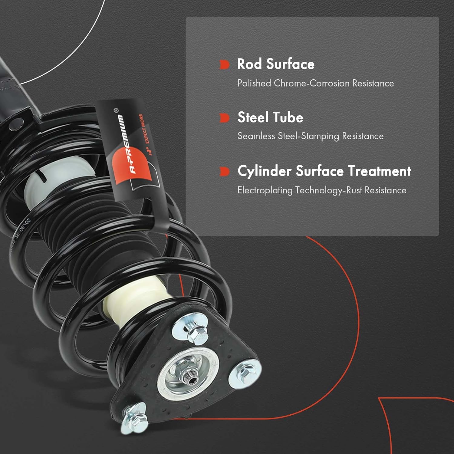 A-Premium Front Complete Strut and Coil Spring Assembly Compatible with Ford Escape 2014, 2-PC Set