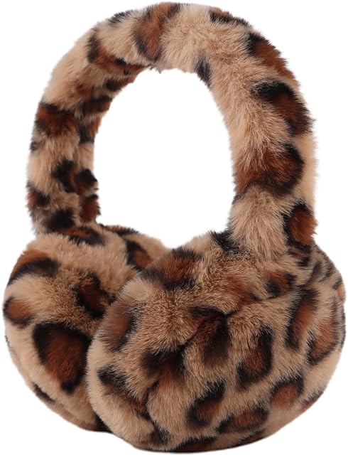 XIAOHAWANG Fluffy Ear Muff for Women Plush Foldable Earmuffs Kids Winter Earmuffs Girls Boys Cold Weather Ear Warmer