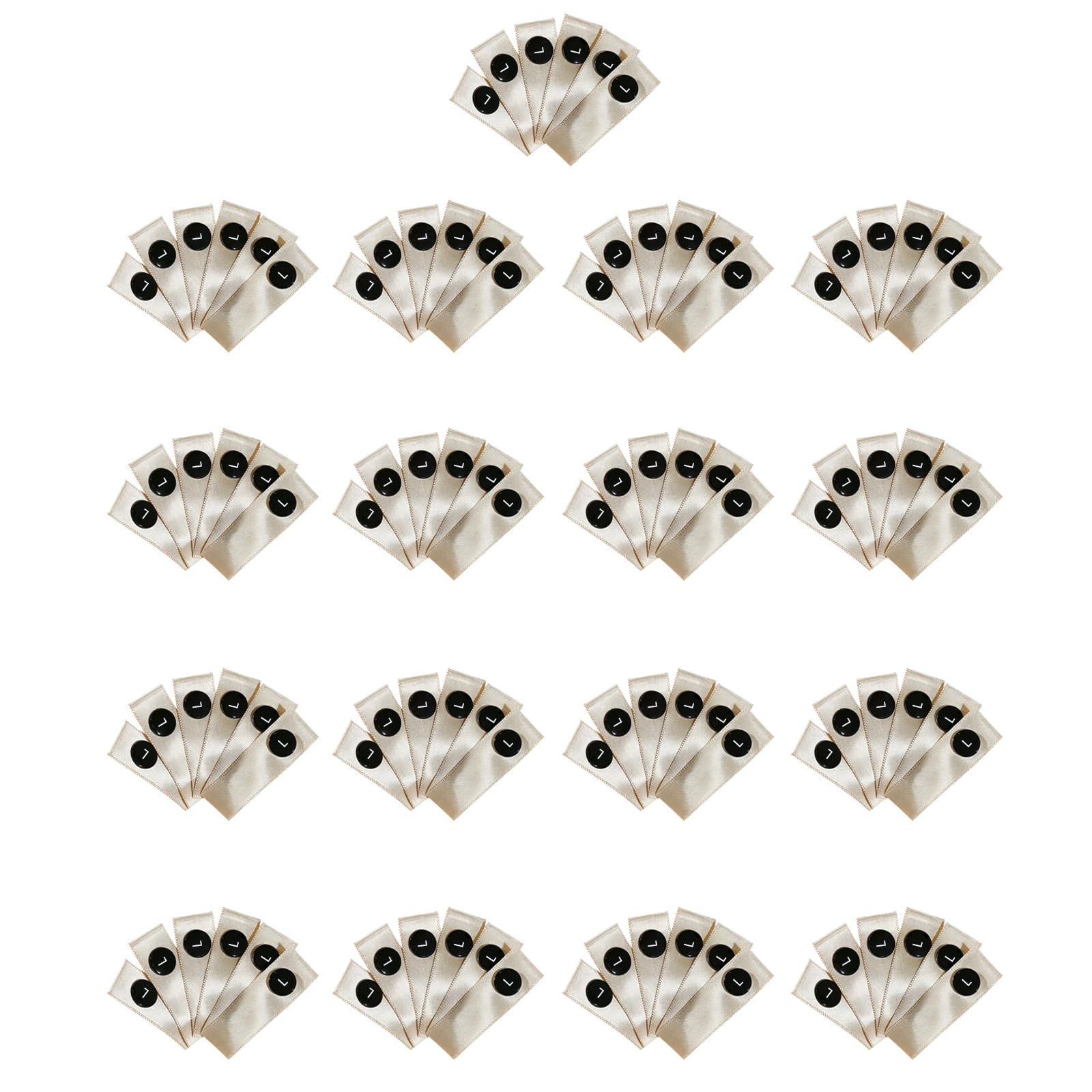 Tsophreniq Gold 100Pcs Washable Fabric Size Labels Assorted Size Clothing Labels For Garment Marking Household Clothing Identification Sewing