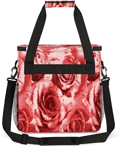 Miniatura 5 de Bolsa de transporte para cafetera con patrón de rosas abstractas para Keurig K-Mini o K-Mini Plus K-Cup Pods Almacenamiento portátil Cafetera Bolsa