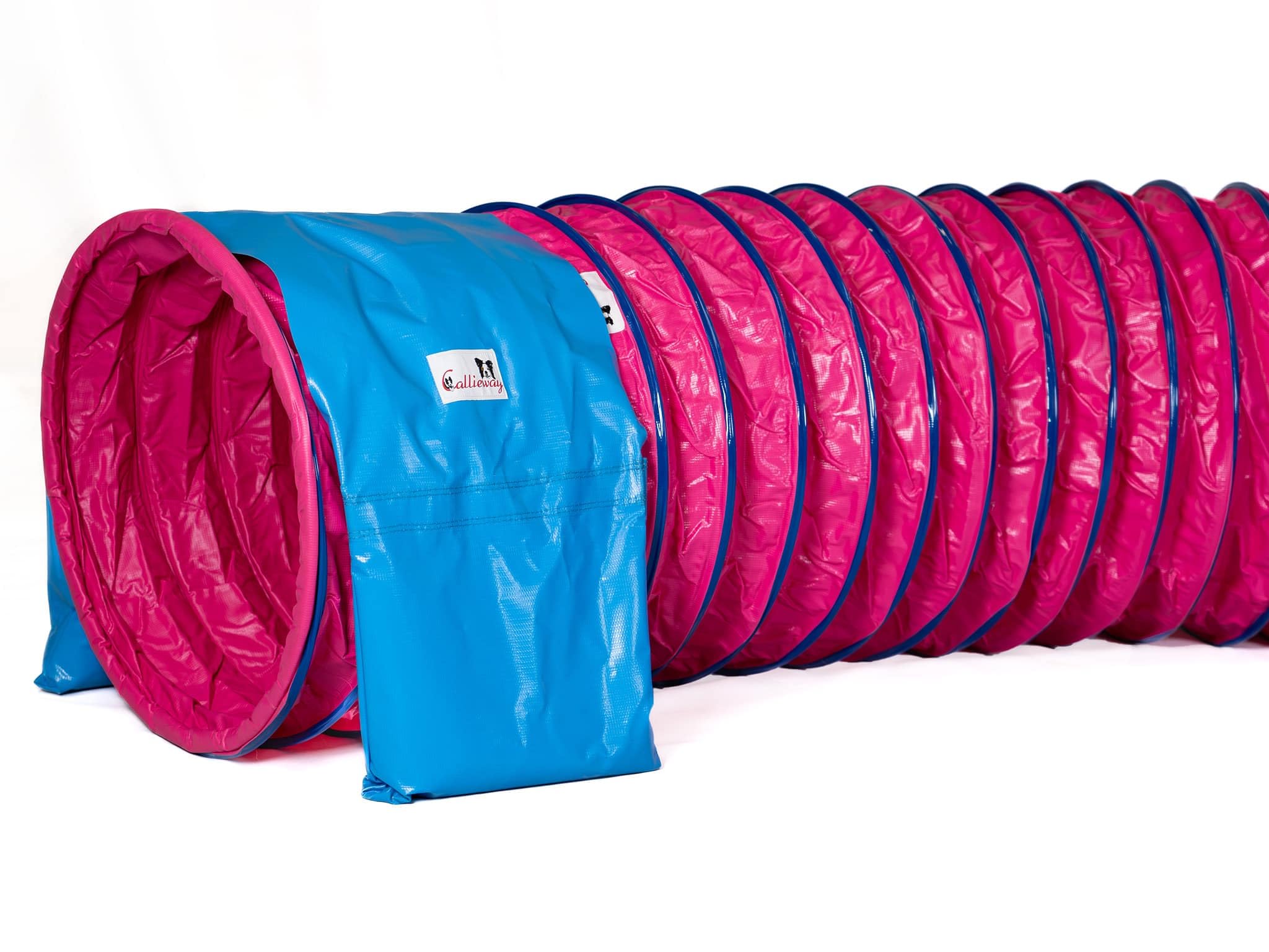 Callieway Dog Agility Tunnel professionale per cani 3 m Fuchsia con sacchi di sabbia