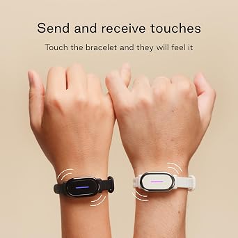 BOND TOUCH 4 Bracelet - Long-Distance Relationship Touch Bracelet for Couples, Friends and Families to Feel Connected (2 Units)