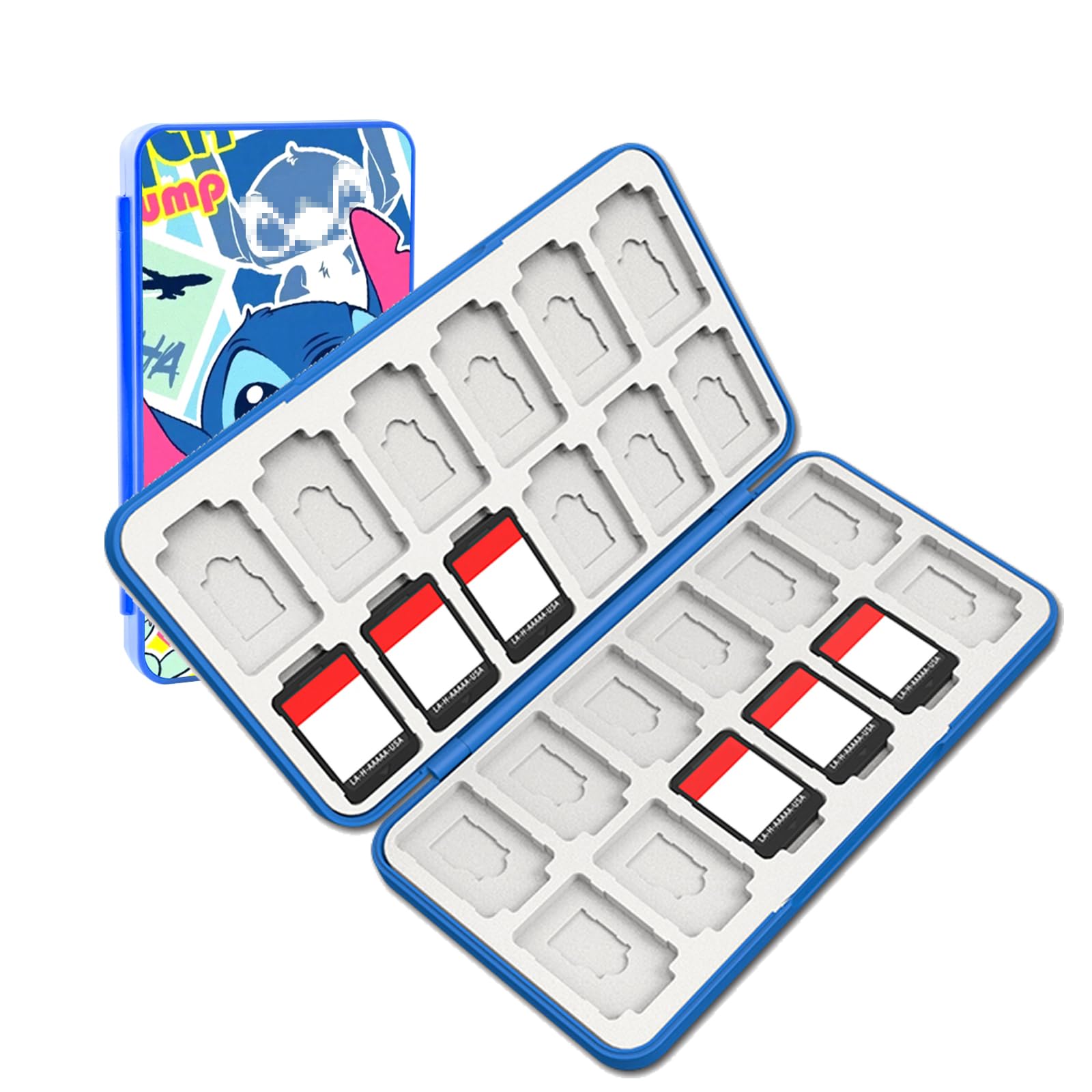 PERFECTSIGHT Jolie Mallette de Jeu pour Switch, OLED et Lite avec 24 emplacements pour Cartes de Jeu