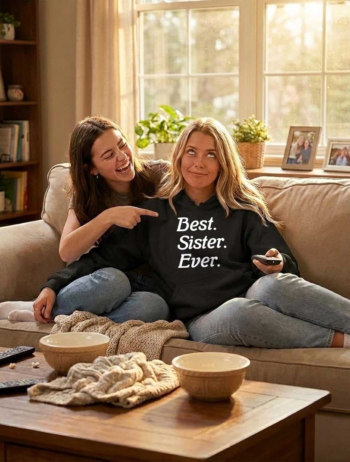 Tstars World's Okayest Sister Hoodie - Funny Gift Sweatshirt for Teen Girls & Women for Birthday or Holiday - Image 2