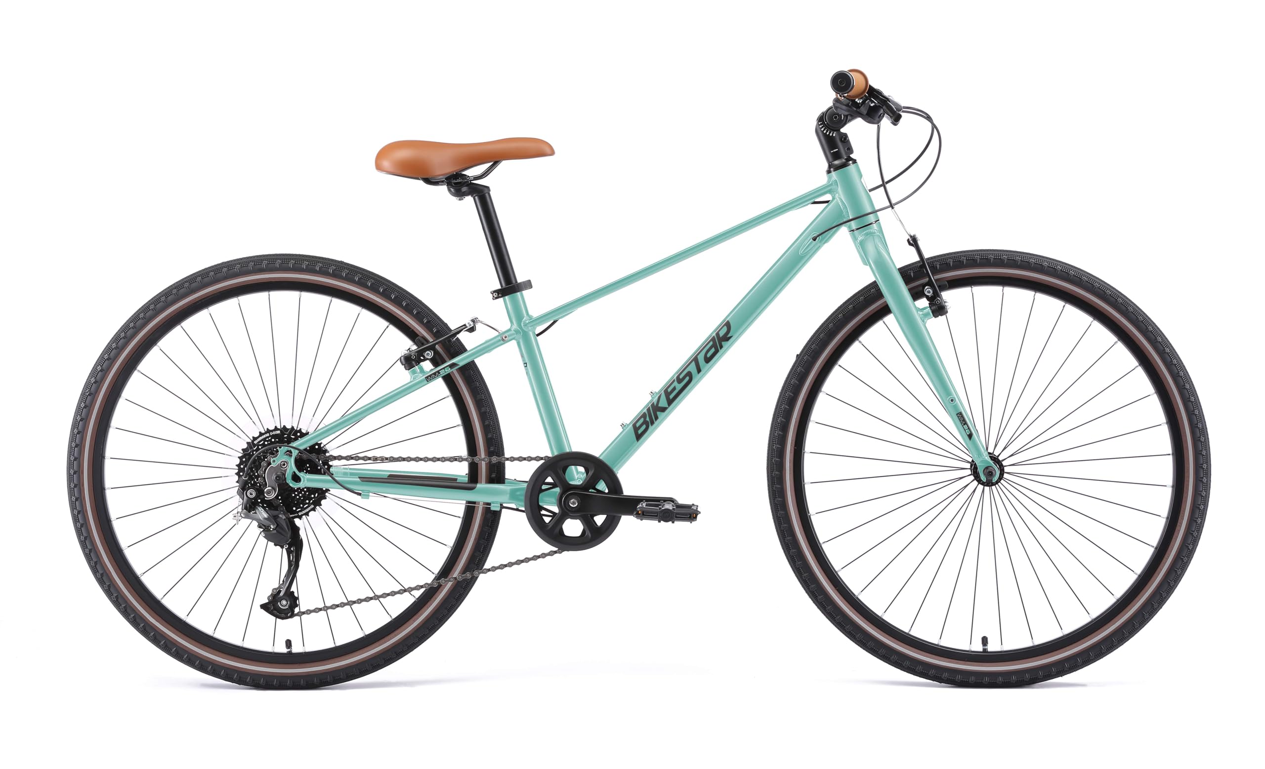 BIKESTAR Vélo VTC de Ville Poids léger 10kg en Aluminium | Bicyclette 26 Pouces, 9 Vitesses Shimano, Urbain
