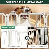 Vista 9 de FXW Puerta para perros extra ancha diseñada para uso en interiores, ancho ajustable de hasta 165 pulgadas de ancho