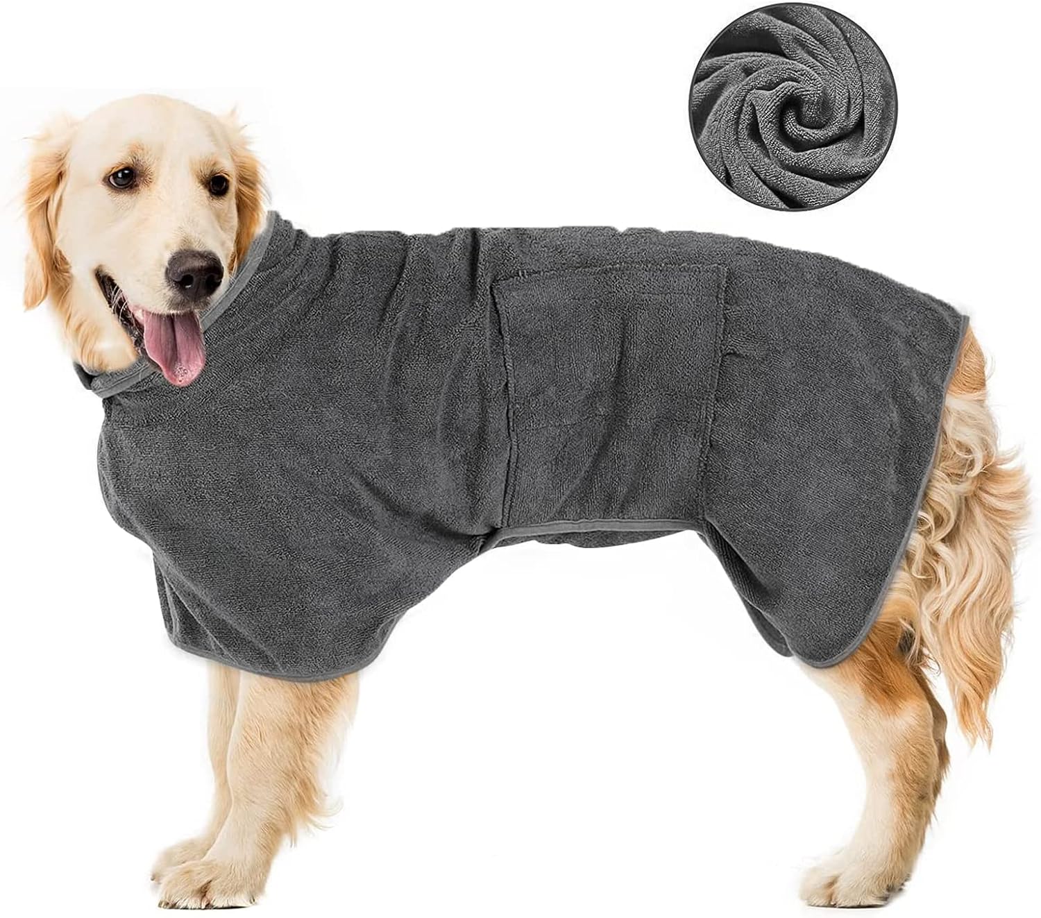 Yoyoxinfish Dog Drying Robe, Dog Robe with Closure