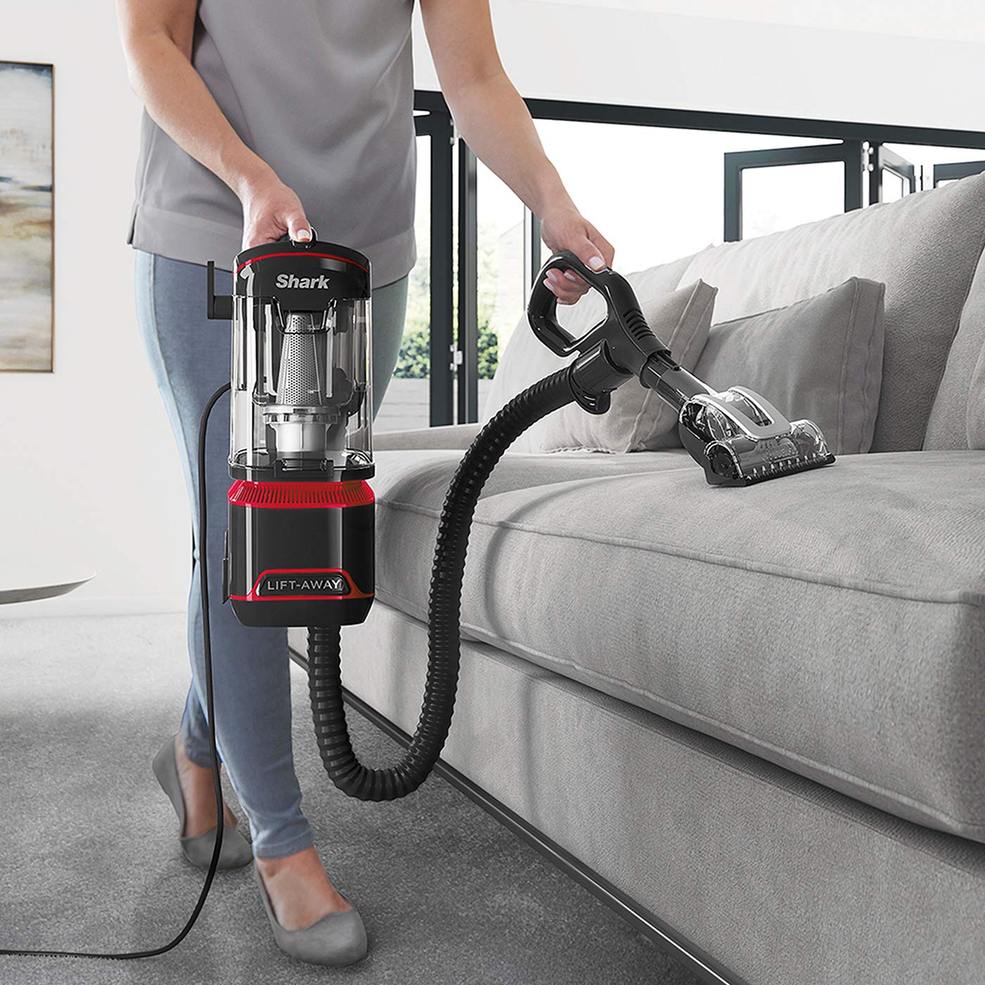 Shark Upright Vacuum Cleaner [NV602UKT], LiftAway, Red/Black Buy