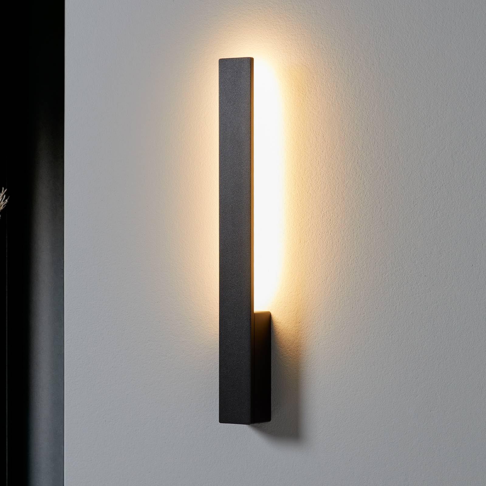Arcchio LED Wandleuchte, Wandlampe Innen Ivano (Modern) in Schwarz aus Aluminium (2 flammig) - Wandstrahler Wandbeleuchtung Schlafzimmer/Wohnzimmer Flurleuchte