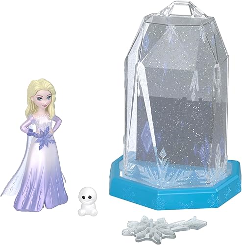 Miniatura 10 de Mattel Disney Frozen - Muñeca pequeña revelación de hielo con gel de hielo blando y 6 sorpresas, incluyendo amigos de personajes y piezas de juego