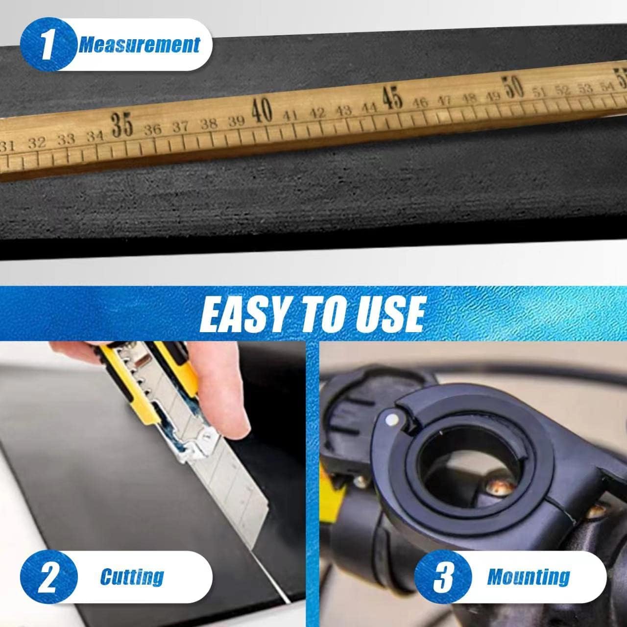 12 Pcs Bicycle Handlebar Rubber Gasket & 1 Rubber DIY Gasket, Anti-Vibration and Anti-Slip Handlebar Stem Shim Spacer Adapters to Fit 22.2/25.4 mm to 31.8 mm Bike Stem for Road Mountain Bikes.