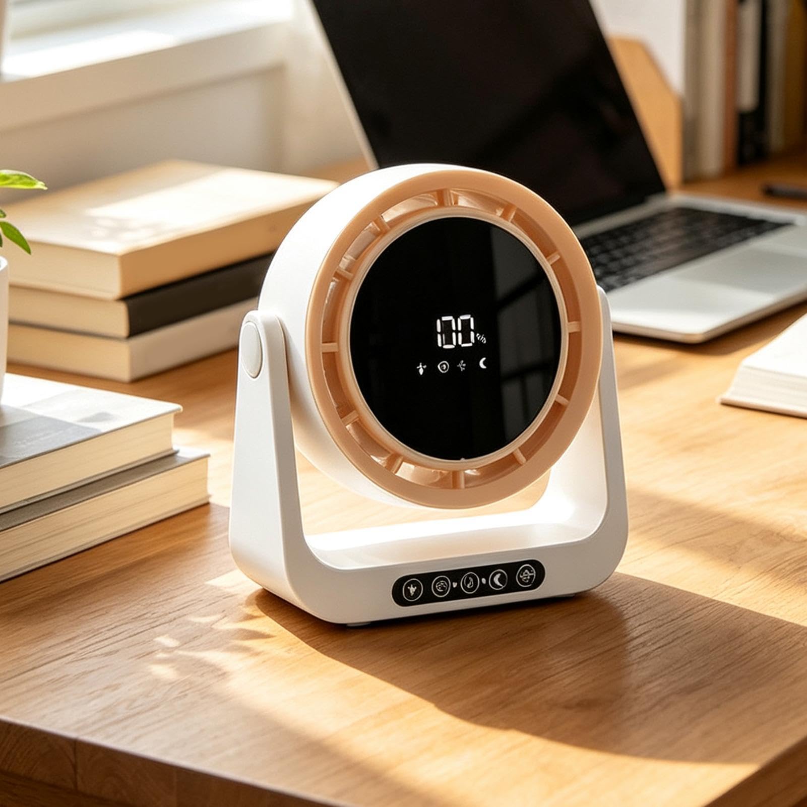 Ventilatore Da Scrivania Dispositivo Soffiante Silenzioso Portatile Da | Ventilatore Portatile Con Display Digitale per Casa, Studio, Dormitorio, Ufficio, Palestra, Auto, Campeggio, Esterni