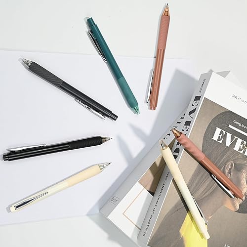 Miniatura 7 de Bolígrafos de gel de tinta negra de 0.020 in, bolígrafo de escritura suave de punta fina con agarre cómodo, adecuado para estudiantes, oficinas,