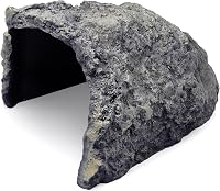 Large Rock Cave Reptile Hideout for Bearded Dragons, Lizards, Snakes, Turtles, Geckos - Premium Resin Terrarium Habitat