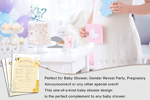 Miniatura 4 de Juegos de baby shower de abejas para niños y niñas, predicciones y consejos de Bumble Bee Baby Shower para baby shower, decoración de fiestas de