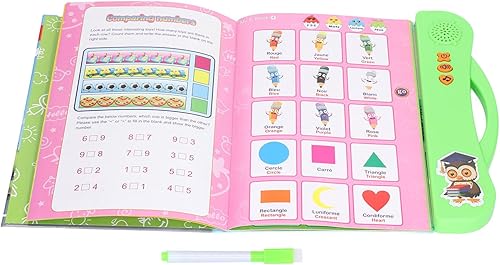 Miniatura 6 de VGEBY Libro de sonido, libro de aprendizaje interactivo para niños inglés francés libro de sonido educativo juguete regalo de cumpleaños (verde)