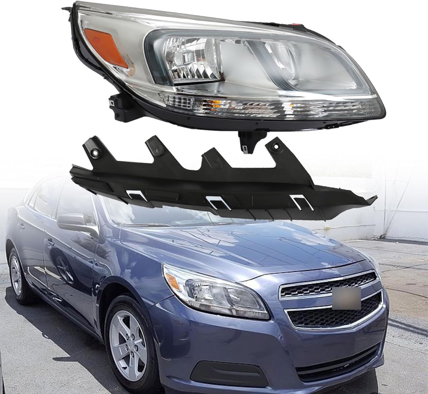 GXYWADY Headlight Assembly Replacement for Chevy Malibu 2013-2015 Right Passenger Side GM2503363