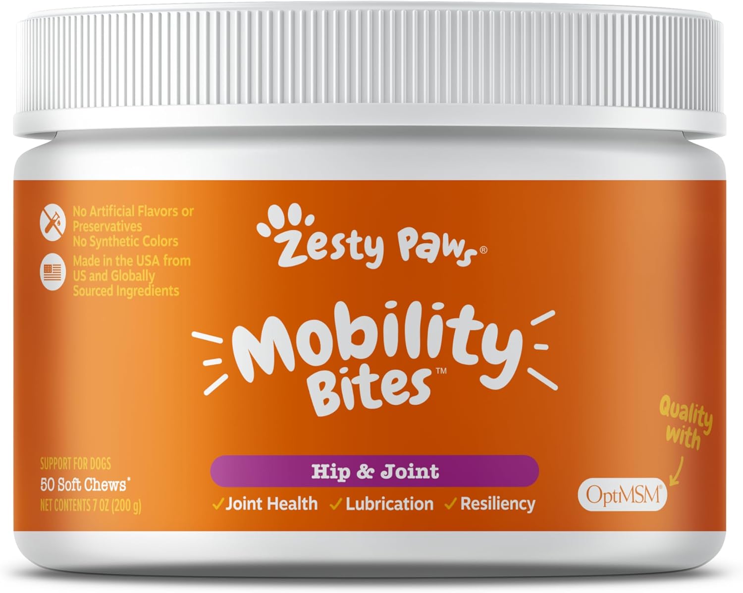 Zesty Paws Mobility Bites Dog Joint Supplement Hip and