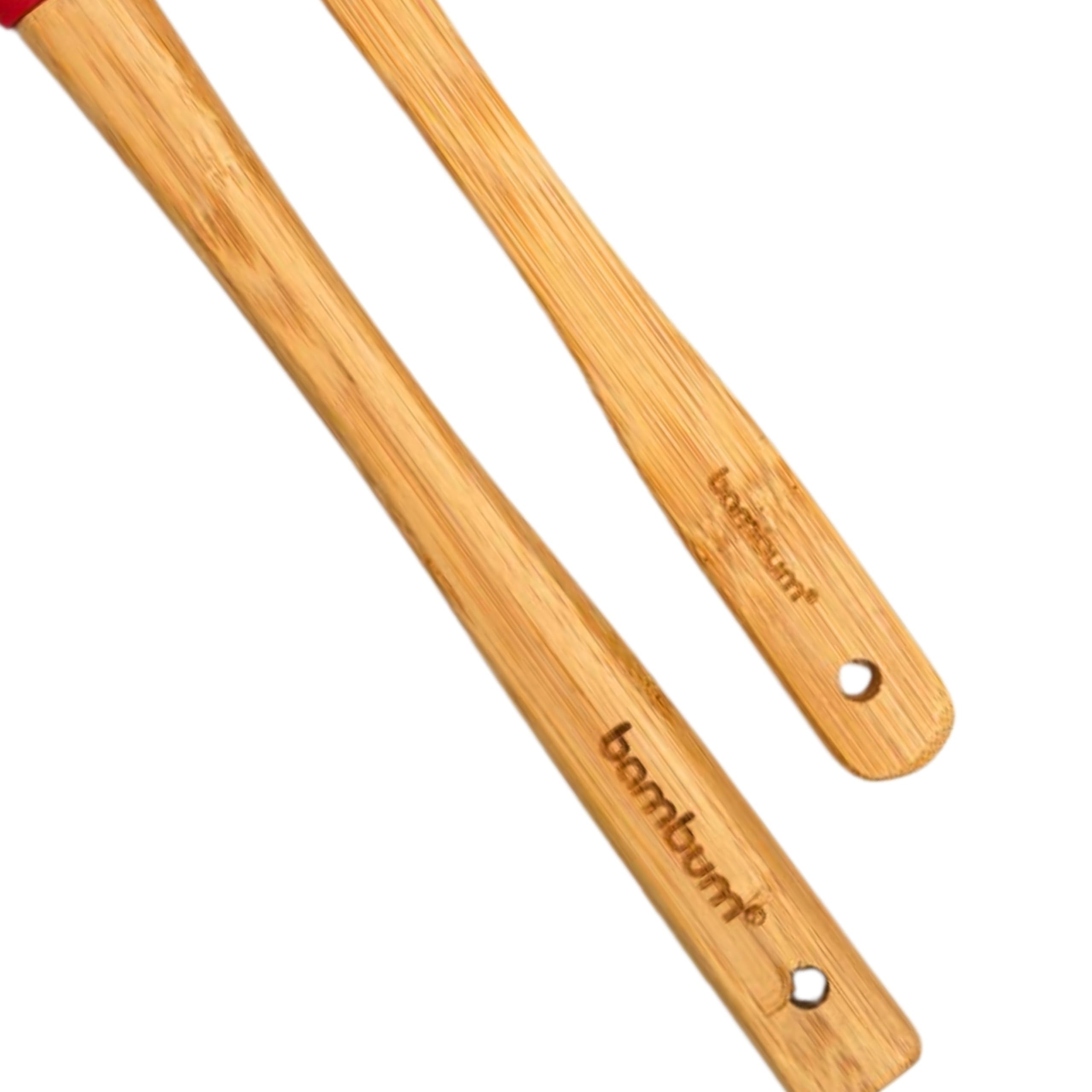 Bambum Silikon Spatula 2'li ahşap saplı set