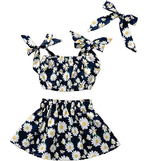 Flower Printed Skirt & Top Set for Kids